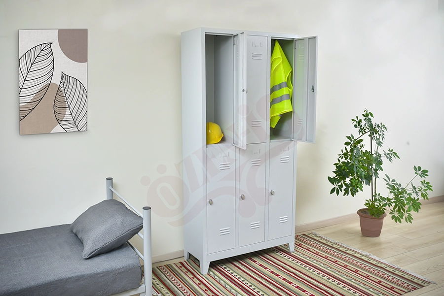 6 Lı Metal Soyunma Dolabı